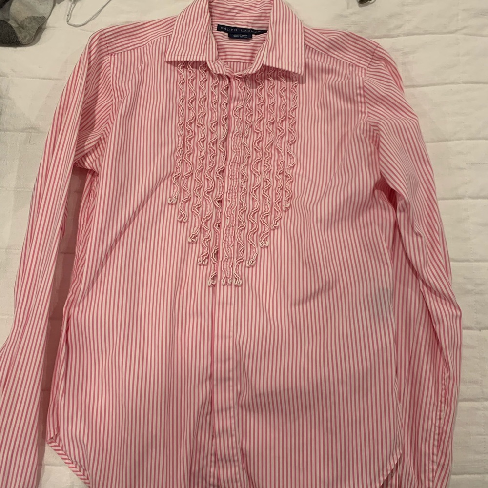 Pink stripe Oxford Ralph Lauren